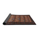 Sideview of Traditional Dark Almond Brown Persian Rug, tr1538