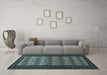 Machine Washable Persian Light Blue Traditional Rug in a Living Room, wshtr1538lblu