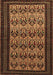 Machine Washable Persian Brown Traditional Rug, wshtr1538brn