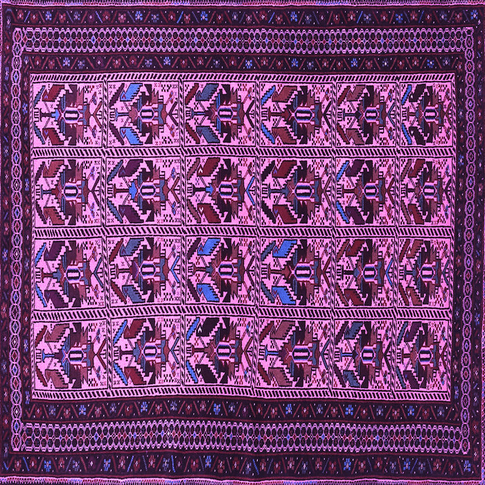 Square Persian Purple Traditional Rug, tr1538pur
