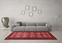 Machine Washable Persian Red Traditional Rug, wshtr1538red