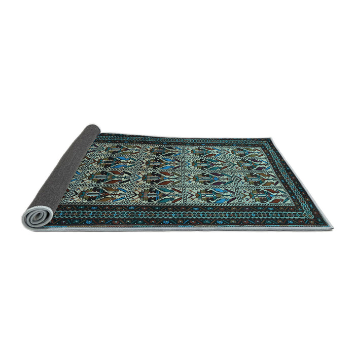Sideview of Persian Light Blue Traditional Rug, tr1538lblu