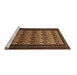 Sideview of Machine Washable Persian Brown Traditional Rug, wshtr1538brn