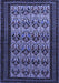 Machine Washable Persian Blue Traditional Rug, wshtr1538blu