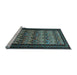 Sideview of Machine Washable Persian Light Blue Traditional Rug, wshtr1538lblu