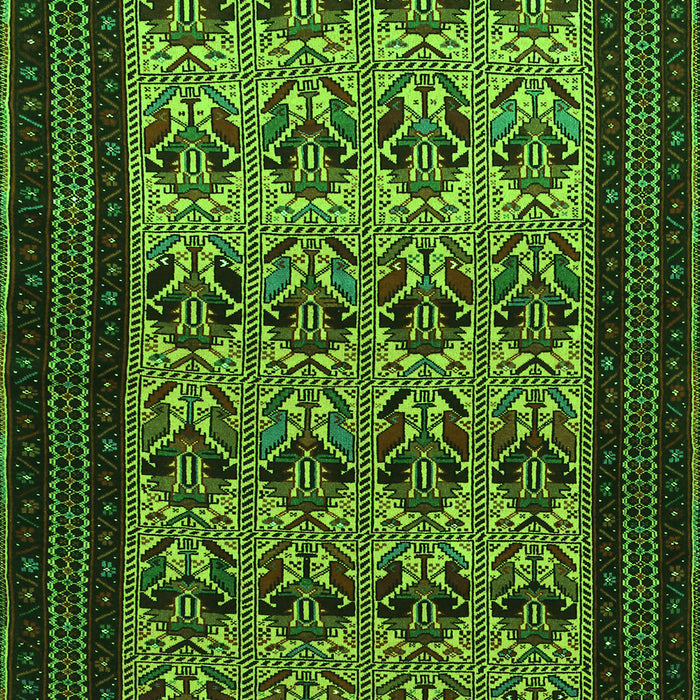 Serging Thickness of Machine Washable Persian Green Traditional Area Rugs, wshtr1538grn