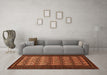 Machine Washable Persian Orange Traditional Area Rugs in a Living Room, wshtr1538org