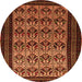 Square Persian Orange Traditional Rug, tr1538org