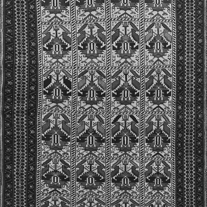 Serging Thickness of Machine Washable Persian Gray Traditional Rug, wshtr1538gry