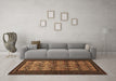 Machine Washable Persian Brown Traditional Rug in a Living Room,, wshtr1538brn