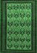 Machine Washable Persian Emerald Green Traditional Area Rugs, wshtr1538emgrn