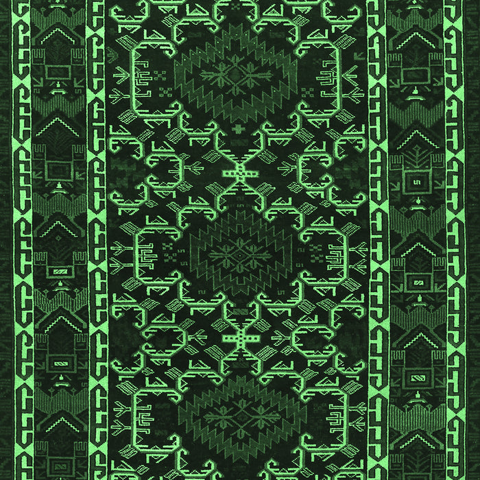 Machine Washable Persian Emerald Green Traditional Area Rugs, wshtr1539emgrn