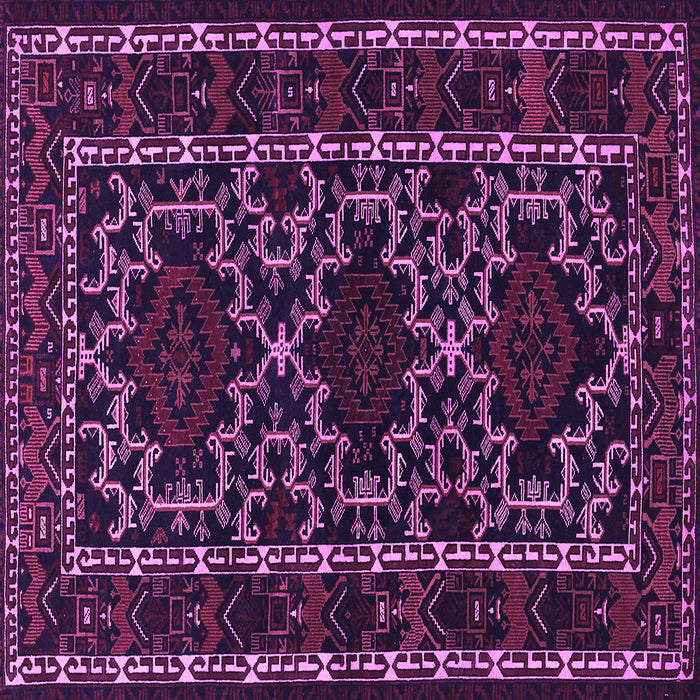 Square Persian Purple Traditional Rug, tr1539pur