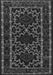 Serging Thickness of Machine Washable Persian Gray Traditional Rug, wshtr1539gry