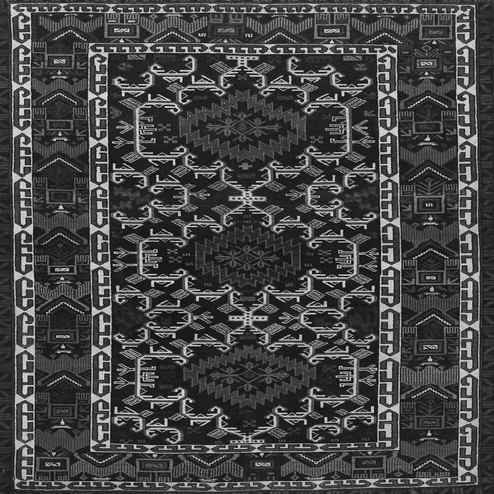 Serging Thickness of Persian Gray Traditional Rug, tr1539gry