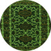 Machine Washable Persian Green Traditional Area Rugs, wshtr1539grn