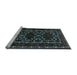 Sideview of Machine Washable Persian Light Blue Traditional Rug, wshtr1539lblu