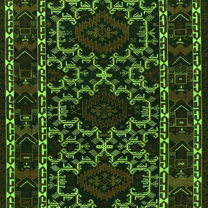 Serging Thickness of Machine Washable Persian Green Traditional Area Rugs, wshtr1539grn