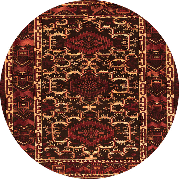 Machine Washable Persian Orange Traditional Area Rugs, wshtr1539org