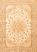 Medallion Orange Traditional Rug, tr153org