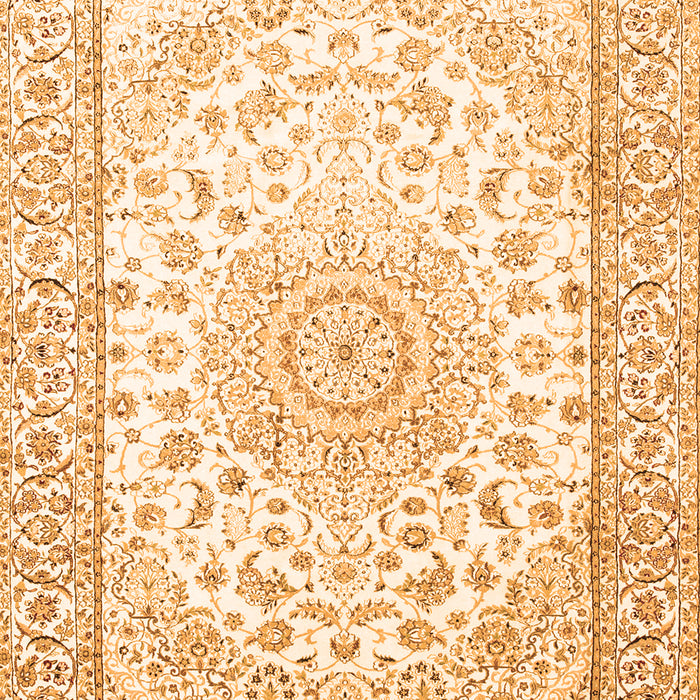 Medallion Orange Traditional Rug, tr153org