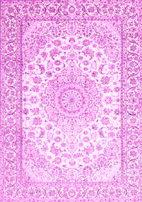 Medallion Pink Traditional Rug, tr153pnk