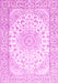 Medallion Pink Traditional Rug, tr153pnk