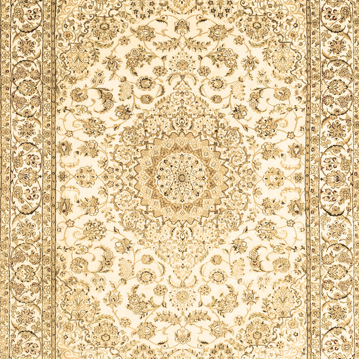 Machine Washable Medallion Brown Traditional Rug, wshtr153brn