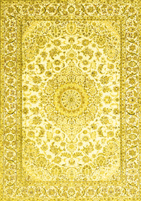 Medallion Yellow Traditional Rug, tr153yw