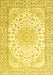 Medallion Yellow Traditional Rug, tr153yw