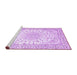 Sideview of Machine Washable Medallion Purple Traditional Area Rugs, wshtr153pur