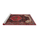 Sideview of Machine Washable Traditional Tomato Red Rug, wshtr154