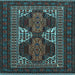 Square Machine Washable Persian Light Blue Traditional Rug, wshtr1540lblu