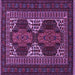 Square Persian Purple Traditional Rug, tr1540pur