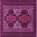 Square Machine Washable Persian Pink Traditional Rug, wshtr1540pnk