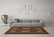 Machine Washable Persian Brown Traditional Rug in a Living Room,, wshtr1540brn