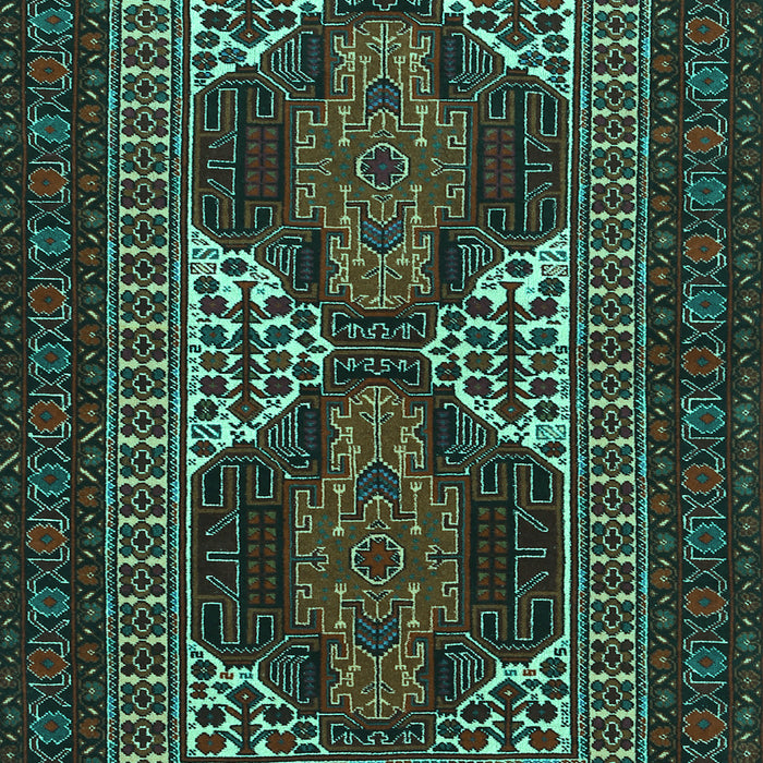 Machine Washable Persian Turquoise Traditional Area Rugs, wshtr1540turq