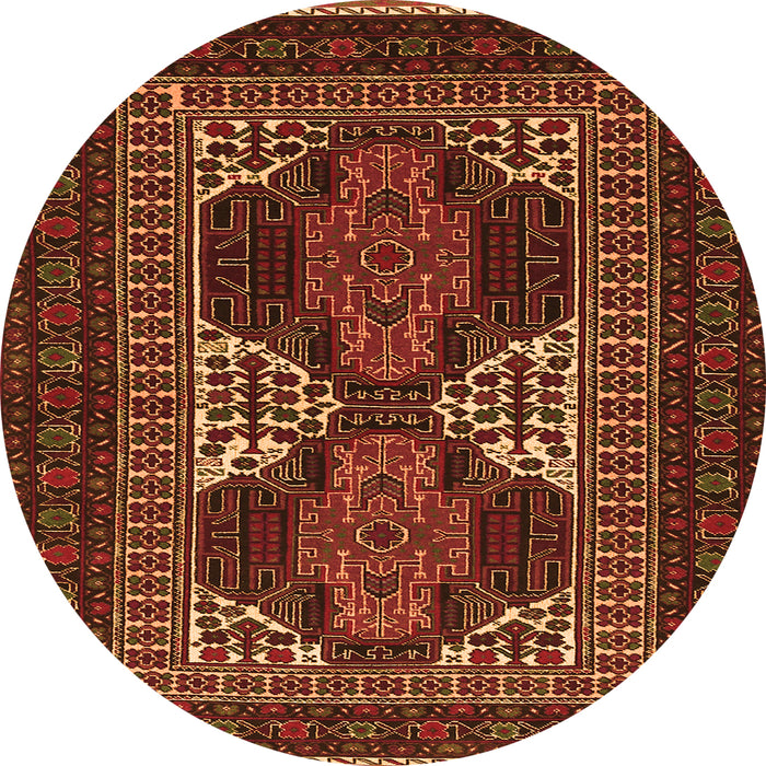 Square Persian Orange Traditional Rug, tr1540org