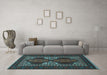 Machine Washable Persian Light Blue Traditional Rug in a Living Room, wshtr1540lblu