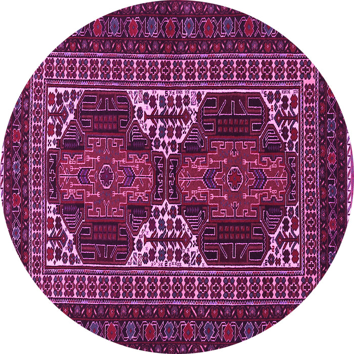 Round Persian Pink Traditional Rug, tr1540pnk