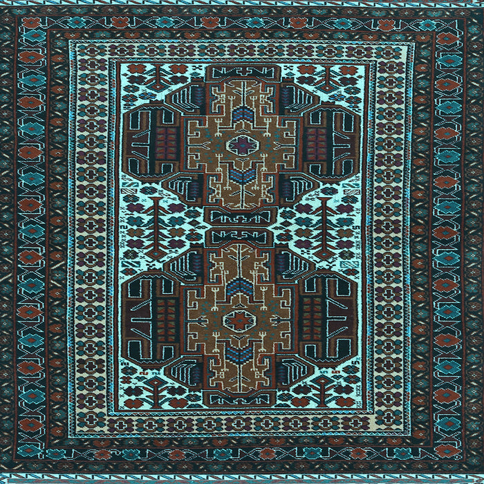 Square Persian Light Blue Traditional Rug, tr1540lblu