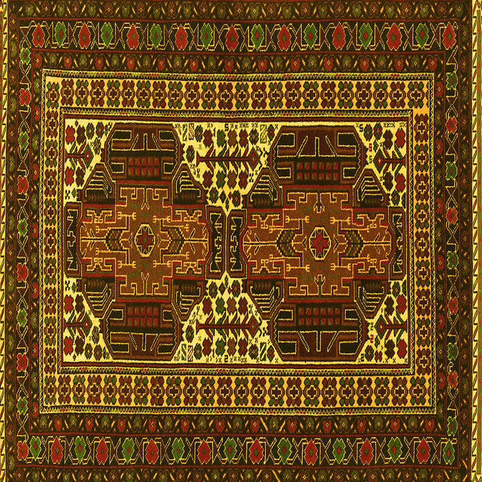 Square Persian Yellow Traditional Rug, tr1540yw