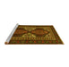 Sideview of Machine Washable Persian Yellow Traditional Rug, wshtr1540yw