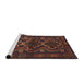 Sideview of Machine Washable Traditional Sienna Brown Rug, wshtr1541