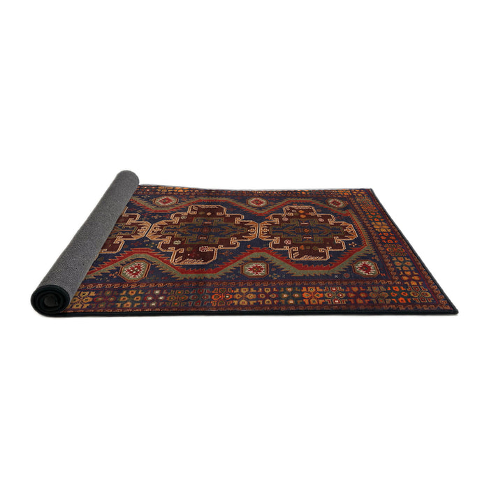Sideview of Traditional Sienna Brown Persian Rug, tr1541