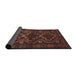 Sideview of Traditional Sienna Brown Persian Rug, tr1541