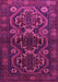 Machine Washable Persian Pink Traditional Rug, wshtr1541pnk