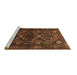 Sideview of Machine Washable Persian Brown Traditional Rug, wshtr1541brn