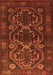 Serging Thickness of Machine Washable Persian Orange Traditional Area Rugs, wshtr1541org
