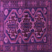 Square Machine Washable Persian Purple Traditional Area Rugs, wshtr1541pur